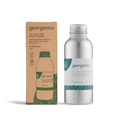 Enjuague Bucal con Aceite de Coco y Menta Envase aluminio Georganics  100 ml