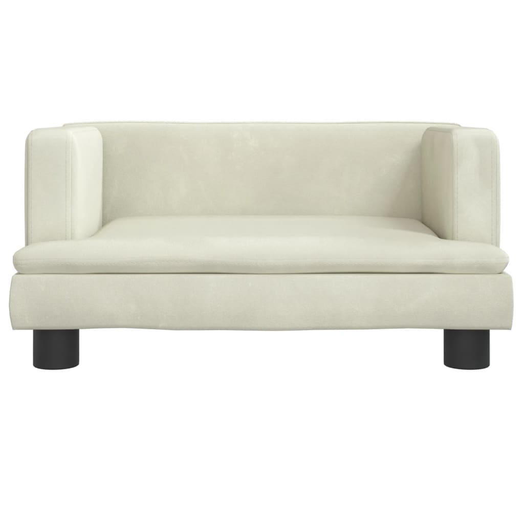 Cama Para Perros De Terciopelo Crema 60x40x30 Cm / Vetonek_3