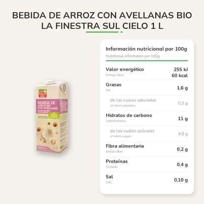 Información nutricional