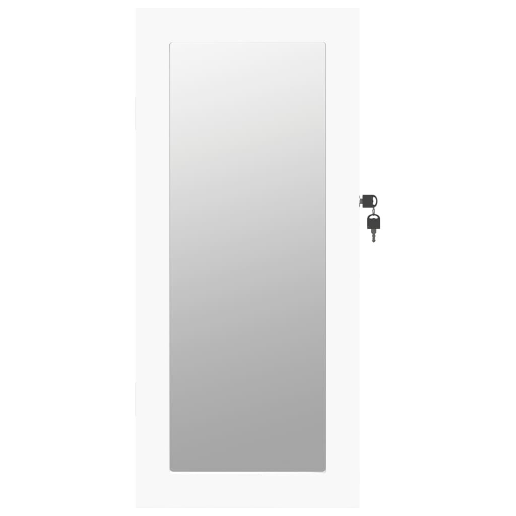 Vidaxl Espejo Con Joyero De Pared Blanco 30x8,5x67 Cm_3