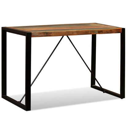 Mesa De Comedor De Madera Maciza Reciclada 120 Cm_0
