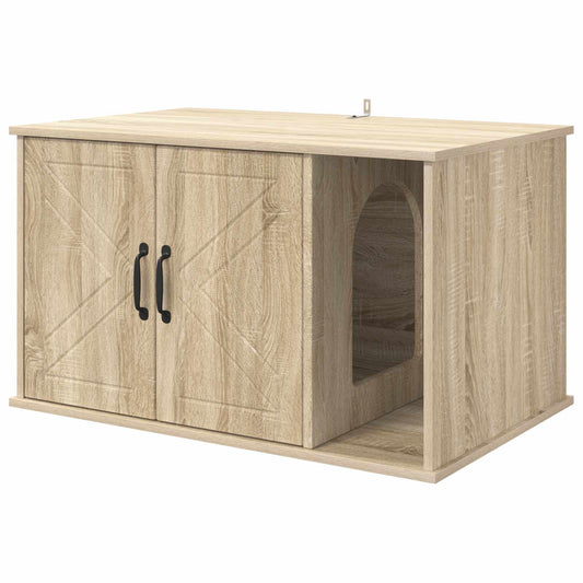 Casa Para Gatos Sonoma 85 X 55 X 50 Cm Madera De Ingeniería_0