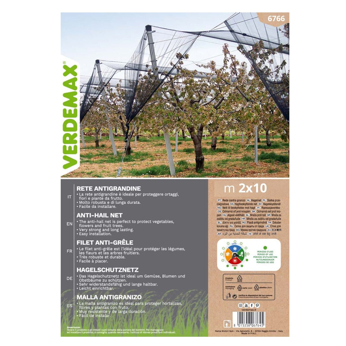 Malla anti granizo Verdemax 4 x 10 m
