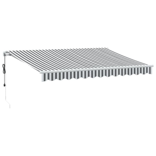 Toldo Retráctil Automático Gris Antracita Y Blanco 350x250 Cm_0
