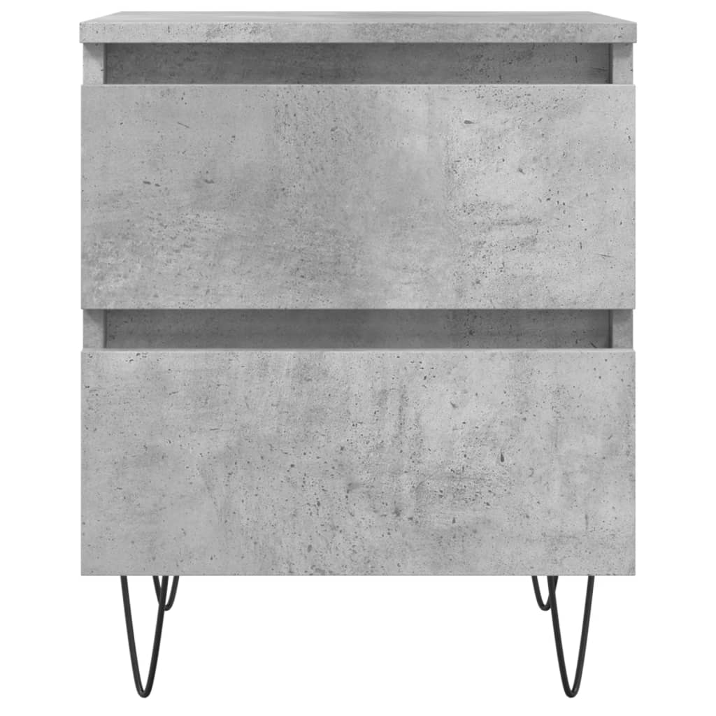 Mesitas Noche 2 Uds Madera Ingeniería Gris Hormigón 40x35x50 Cm_3