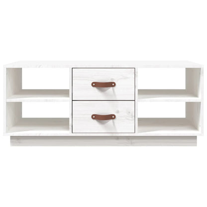 Mesa De Centro De Madera Maciza De Pino Blanco 100x50x41 Cm_3