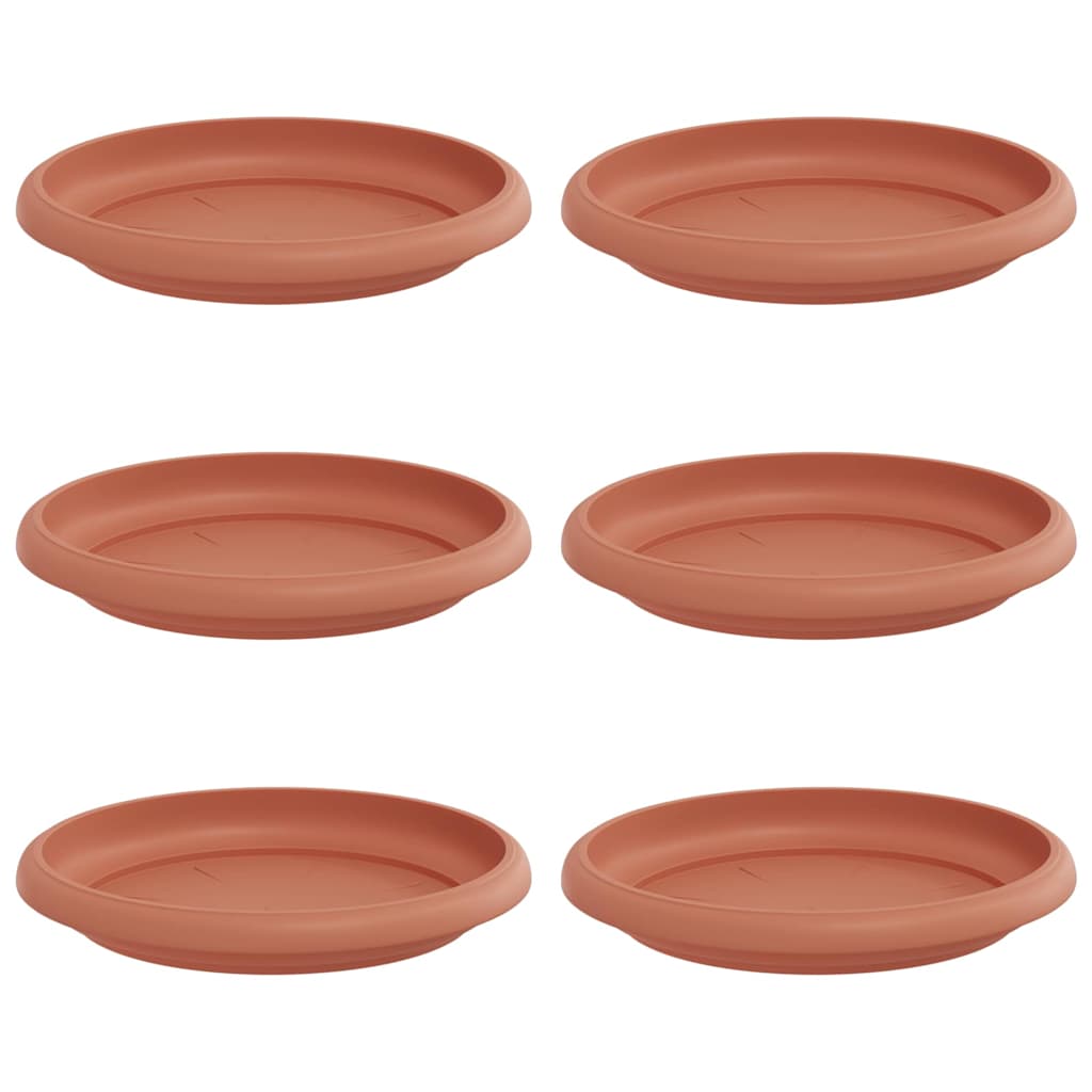 Bandeja Redonda Para Flores 6 Pcs Rojo Ladrillo Ø 14 X 2 Cm_0