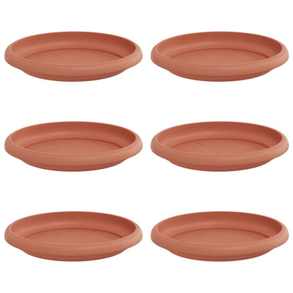 Bandeja Redonda Para Flores 6 Pcs Rojo Ladrillo Ø 14 X 2 Cm_0