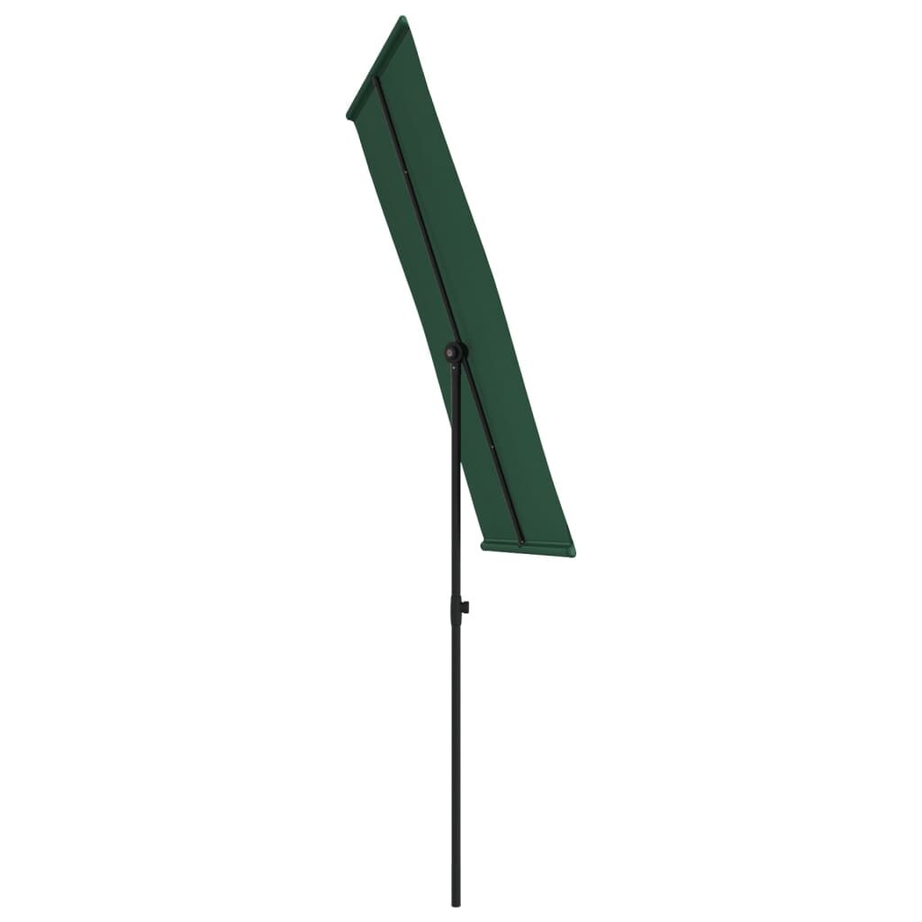 Vidaxl Sombrilla De Jardín Con Palo De Aluminio Verde 180x110 Cm_4