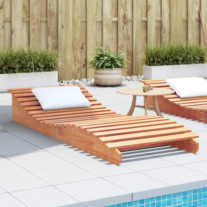Tumbona De Madera Maciza De Pino Marrón Cera 205x80x31,5 Cm / Vetonek_2