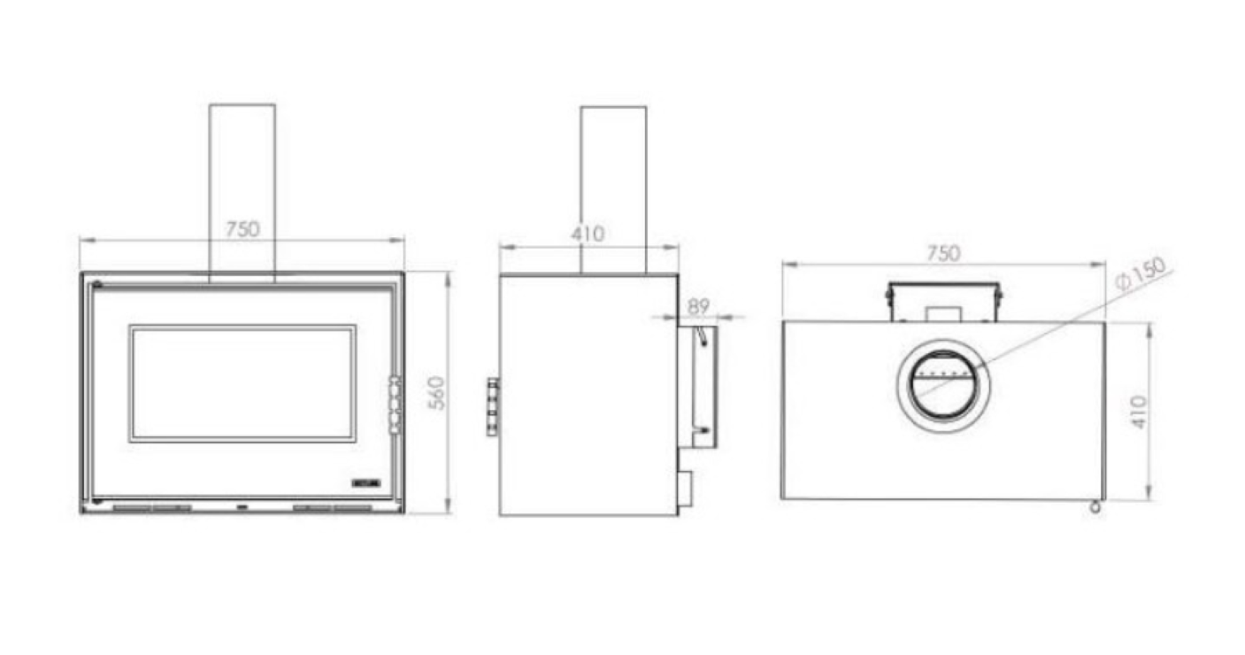 Estufa De Leña Metlor Modelo X1 Sp_1