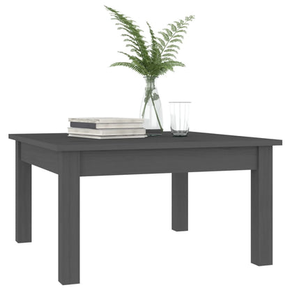 Mesa De Centro De Madera Maciza De Pino Gris 55x55x30 Cm_1
