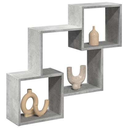 Armario De Pared Madera De Ingeniería Gris Hormigón 78x18x71 Cm / Vetonek_0