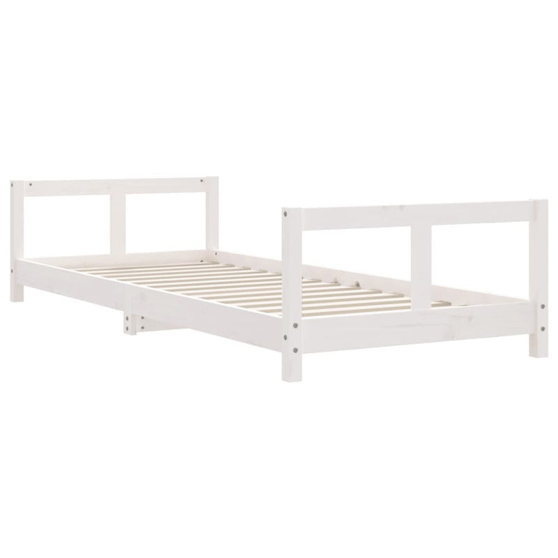 Vidaxl Estructura De Cama Para Niños Madera De Pino Blanco 80x200 Cm_5