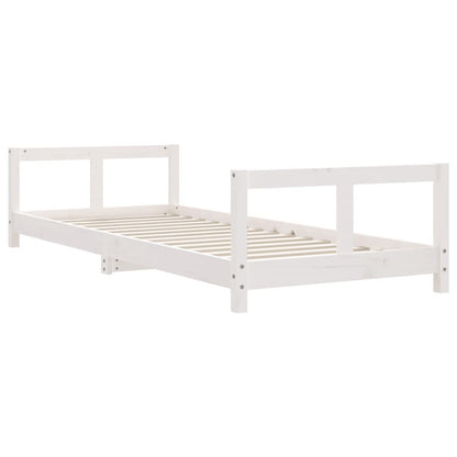 Vidaxl Estructura De Cama Para Niños Madera De Pino Blanco 80x200 Cm_5