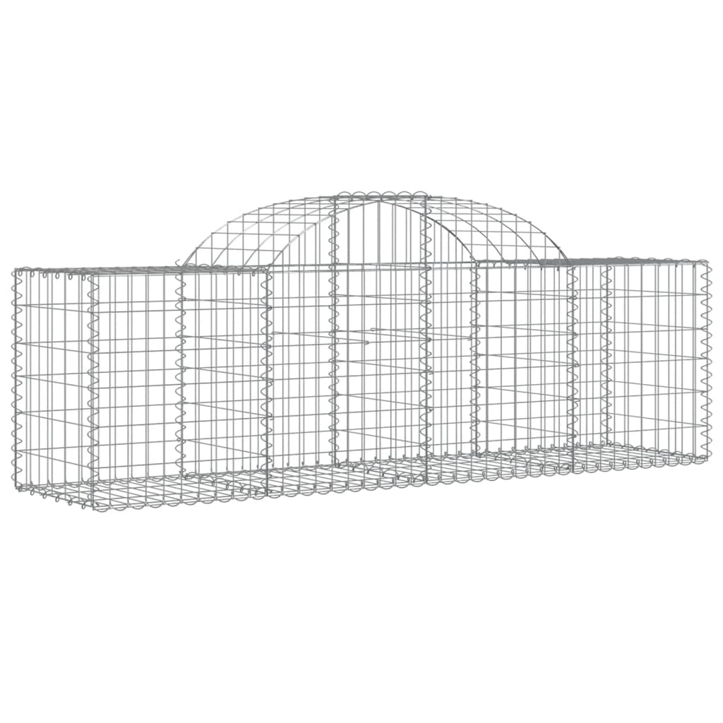 Cestas De Gaviones 14 Uds Forma De Arco Hierro 200x50x60/80 Cm_2