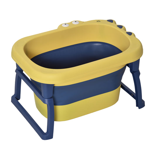 Homcom Bañera Plegable Para Bebé 0-6 Años Patas Antideslizantes 75,3x55,4x43 Cm_0