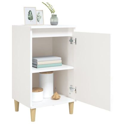 Mesitas De Noche 2 Uds Madera Blanco Brillante 40x35x70 Cm_2