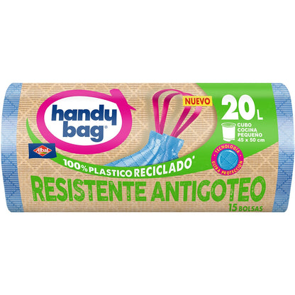 Bolsas basura Antigoteo 20L Handy Bag 15 uds 100% recicladas