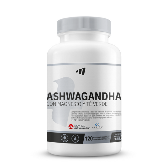 Ashwagandha Ksm-66® Con Magnesio Albion® Y Te Verde - 120 Cápsulas Vegetales - Magnesio - Masmusculo_0
