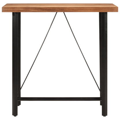 Mesa Alta De Hierro Y Madera Maciza De Acacia 110x55x107 Cm_0