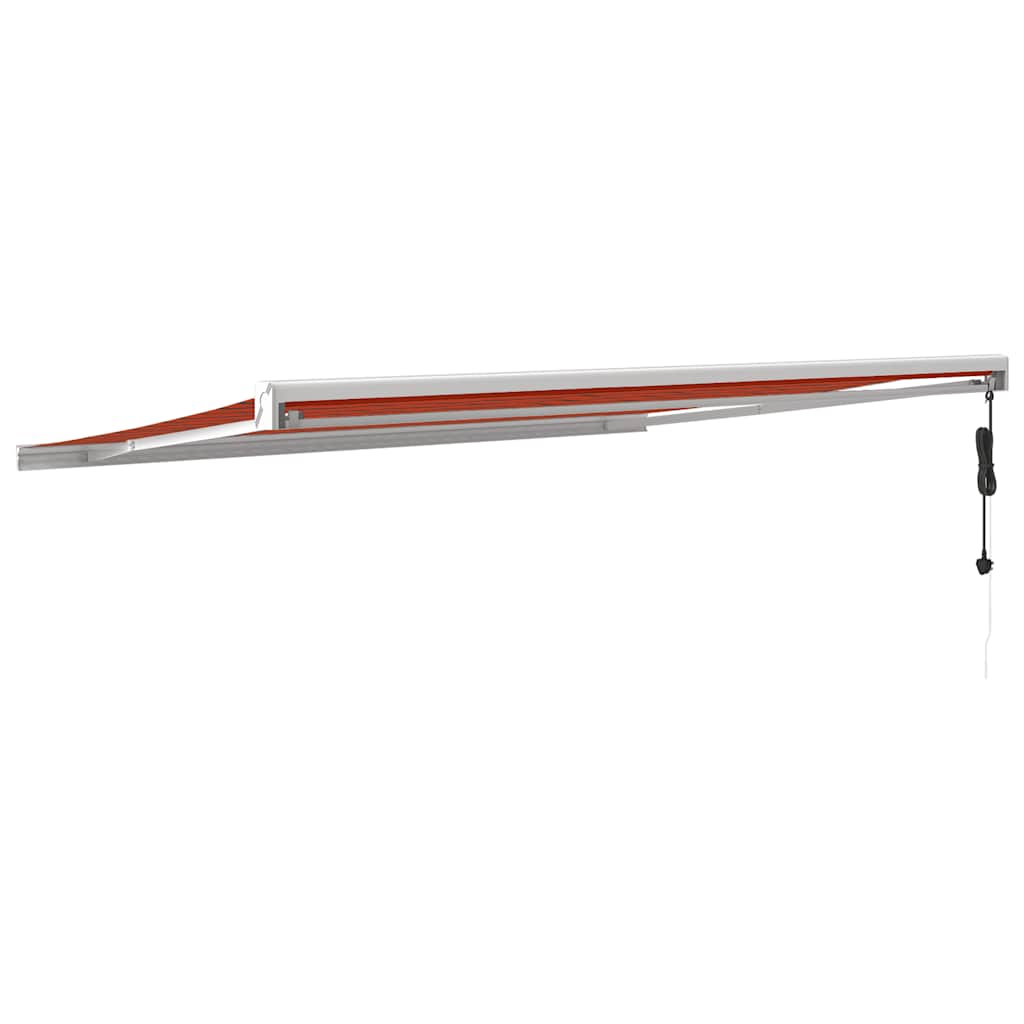 Toldo Retráctil Aluminio Y Tela Naranja Y Marrón 4x3 M_3
