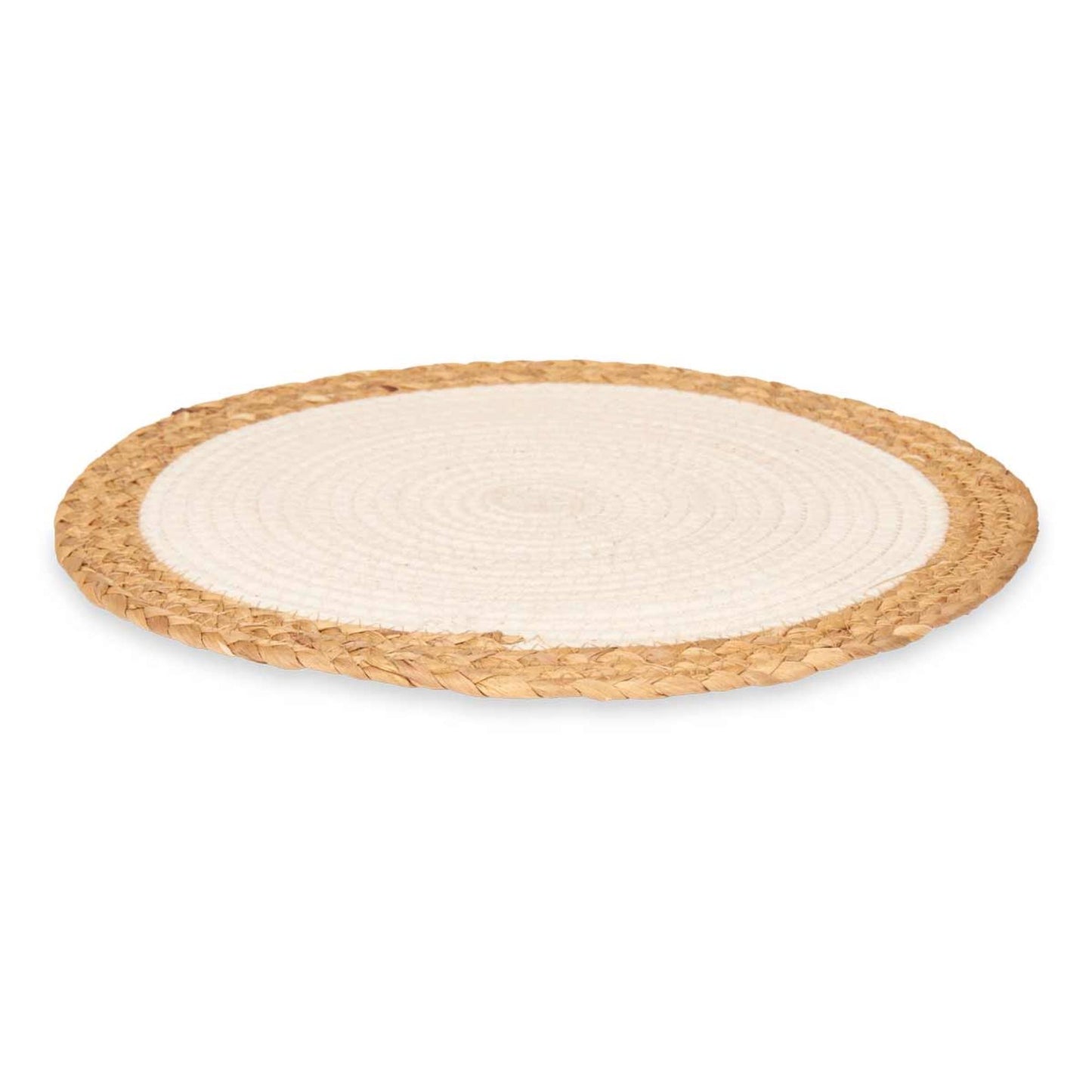 Salvamantel Esparto Espiral Tela Blanco  Colección Kinvara_2