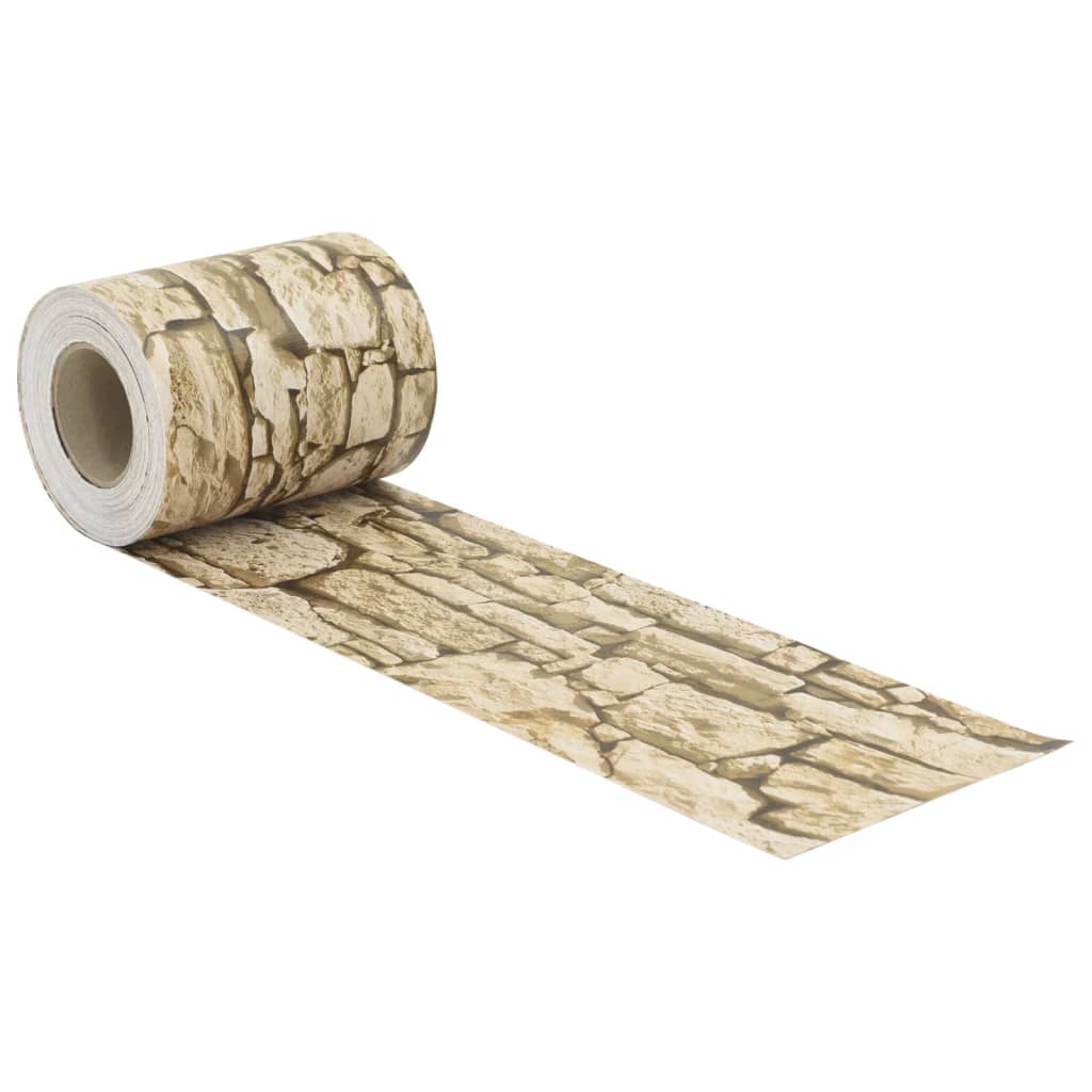 Pantalla De Privacidad Jardín Pvc Look Piedra Beige 35x0,19 M / Vetonek_4