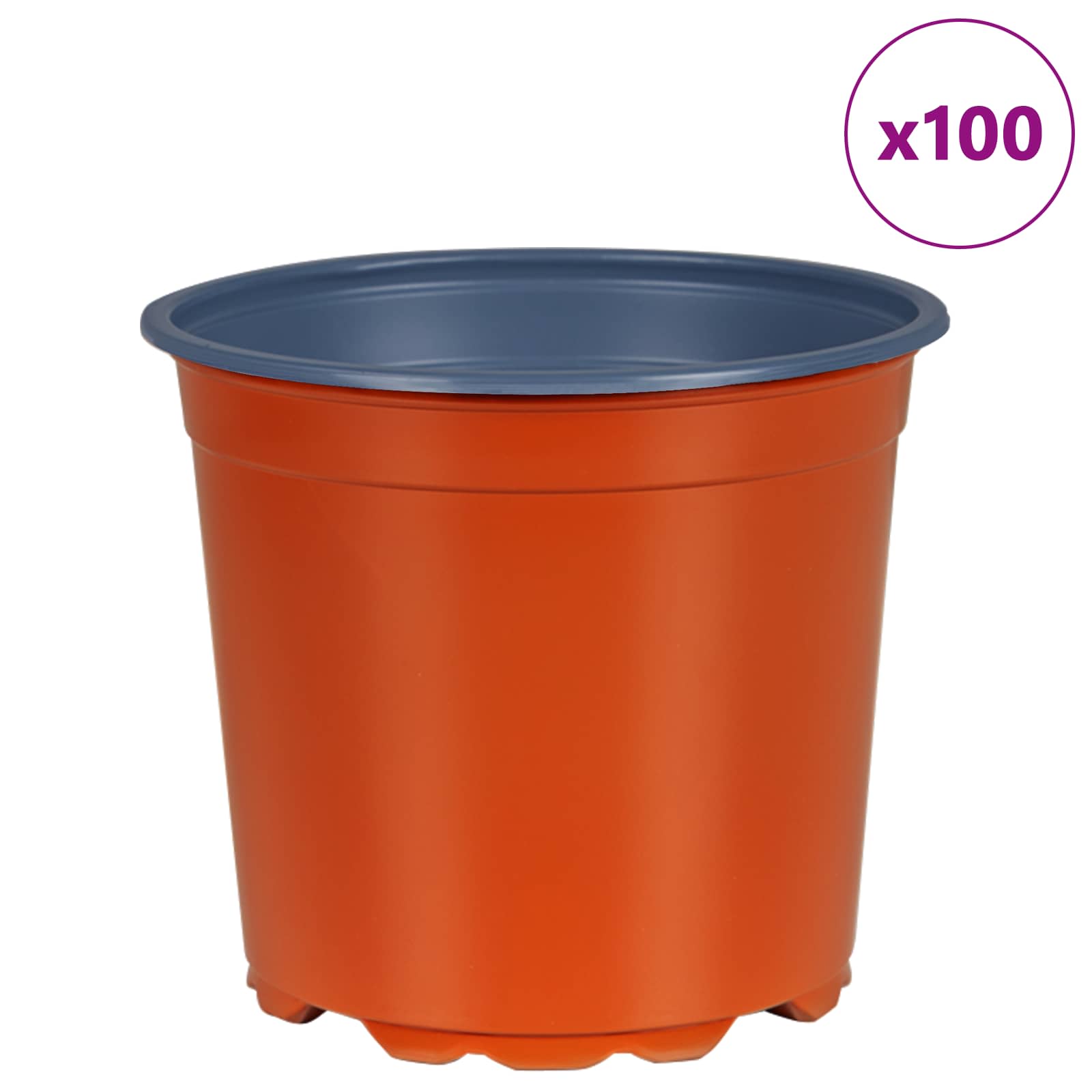 Maceta De Flores 100 Pcs Terracota Ø 15 X 13 Cm Plástico_3