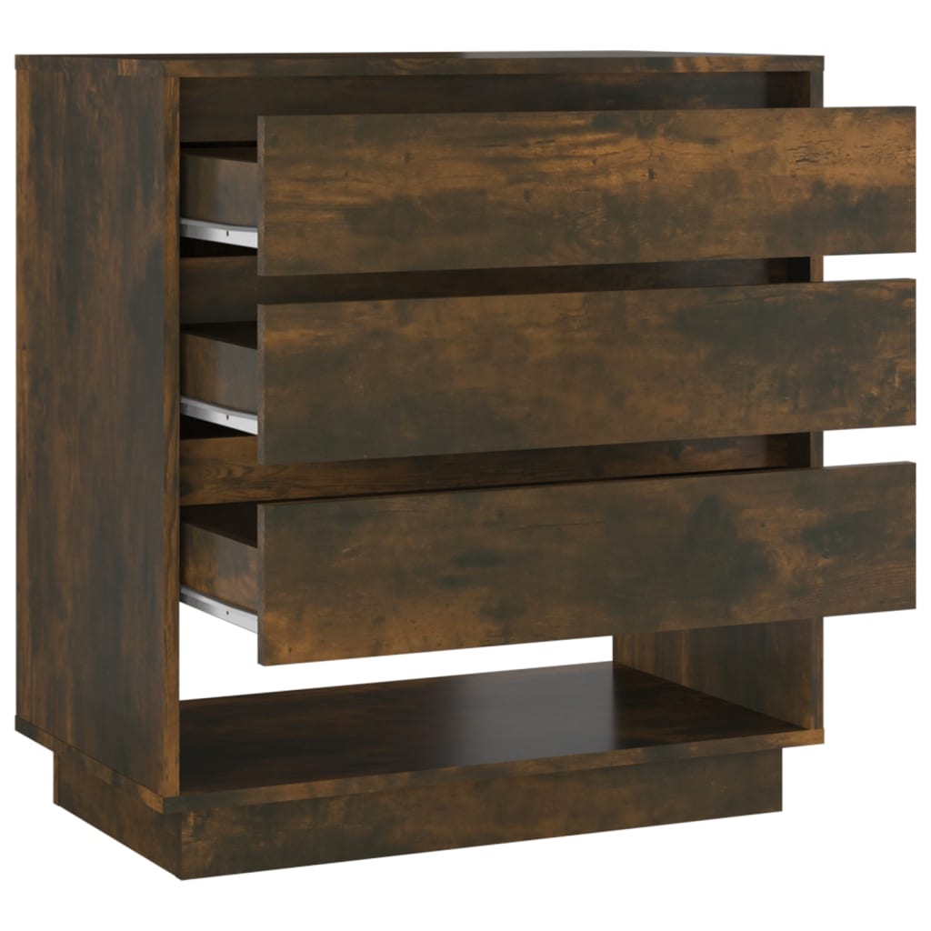 Aparador Madera Contrachapada Color Roble Ahumado 70x41x75 Cm / Vetonek_1