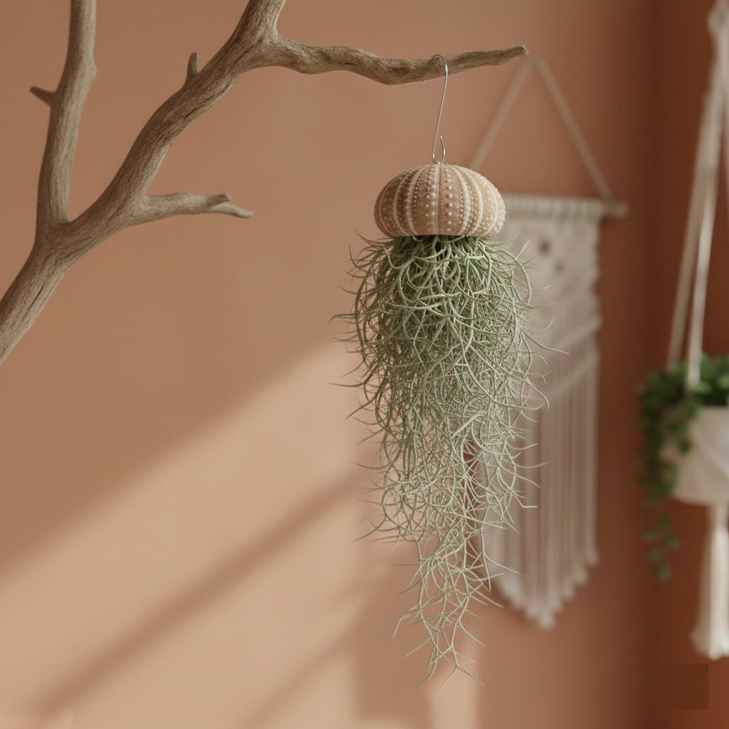 Set Jellyfish De 3 - Tillandsia Usneoides Plantas De Aire En Erizos_1