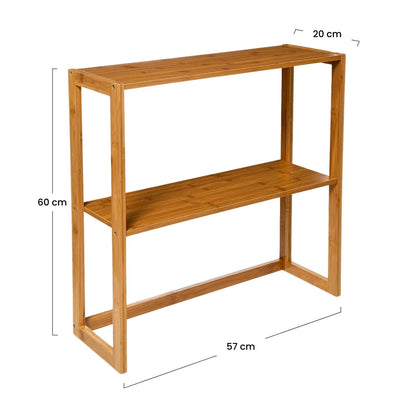 Estantería Modular De Bambú Con 2 Niveles 60x57x20cm 7house_3