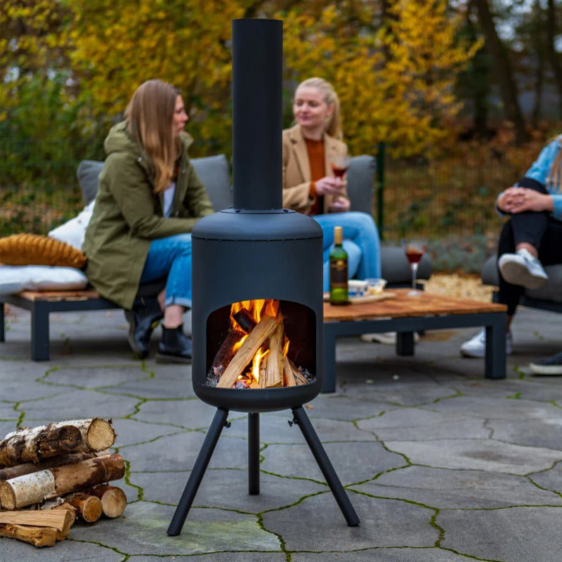 Redfire Chimenea De Jardín Fuego Pequeña Negra_3
