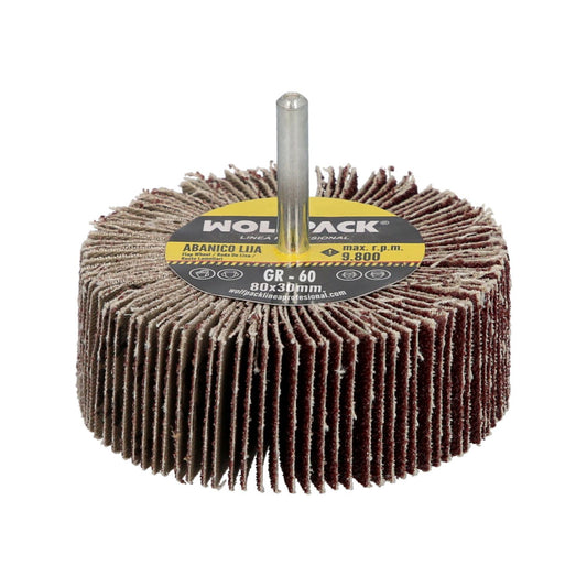 Abanico Lija Grano 60 Medida Ø 80 X 30 Mm. Disco Abrasivo Laminas, Ruedas Mil Hojas, Ruedas Abrasivas,lijado,desbaste,pulir