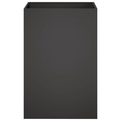 Macetero De Jardín Negro 40 X 40 X 75 Cm Acero Laminado En Frío_2