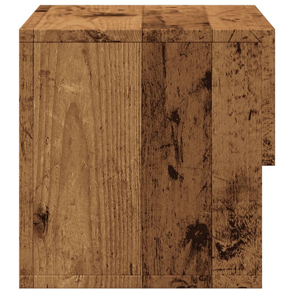 Mesita De Noche De Pared Madera Envejecida_4