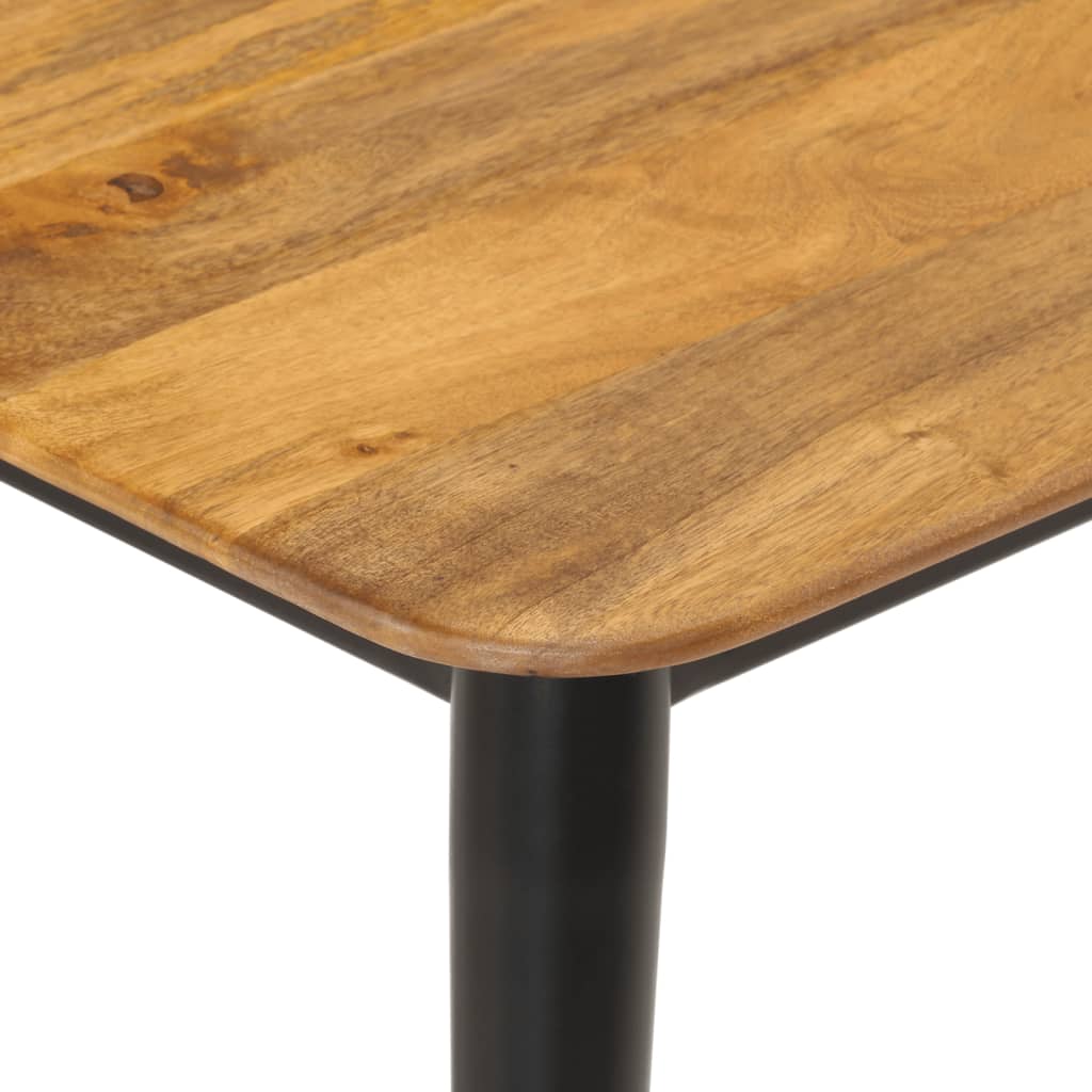Mesa De Centro Madera Maciza De Mango Y Hierro 110x50x40 Cm_2
