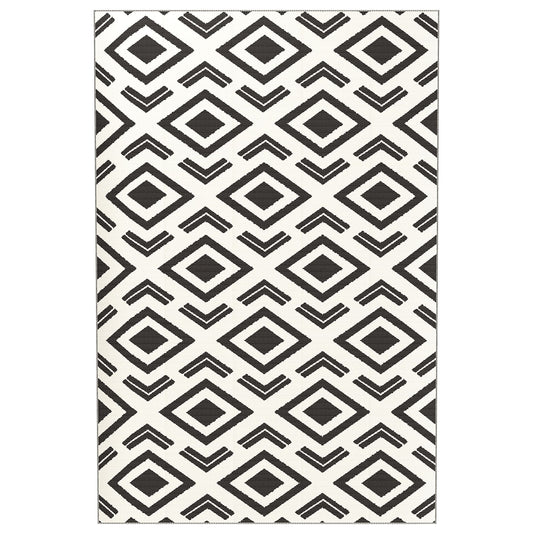 Outsunny Alfombra De Exterior Reversible 182x274 Cm Con Patrón Geométrico_0