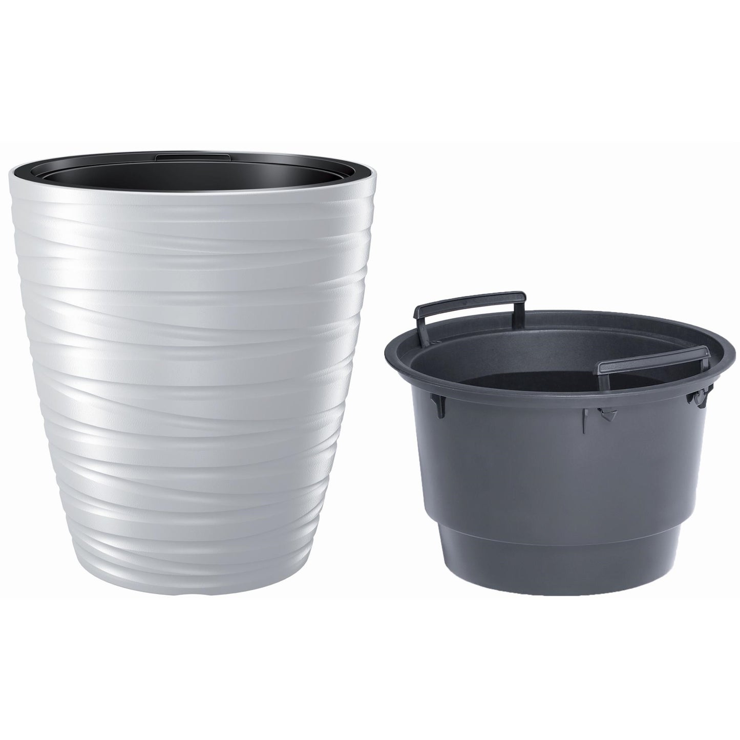 Maceta Con Deposito 32l Maze De Plastico En Color Blanco 37,5 (largo) X 37,5 (ancho) X 41,9 (alto) Cm_1