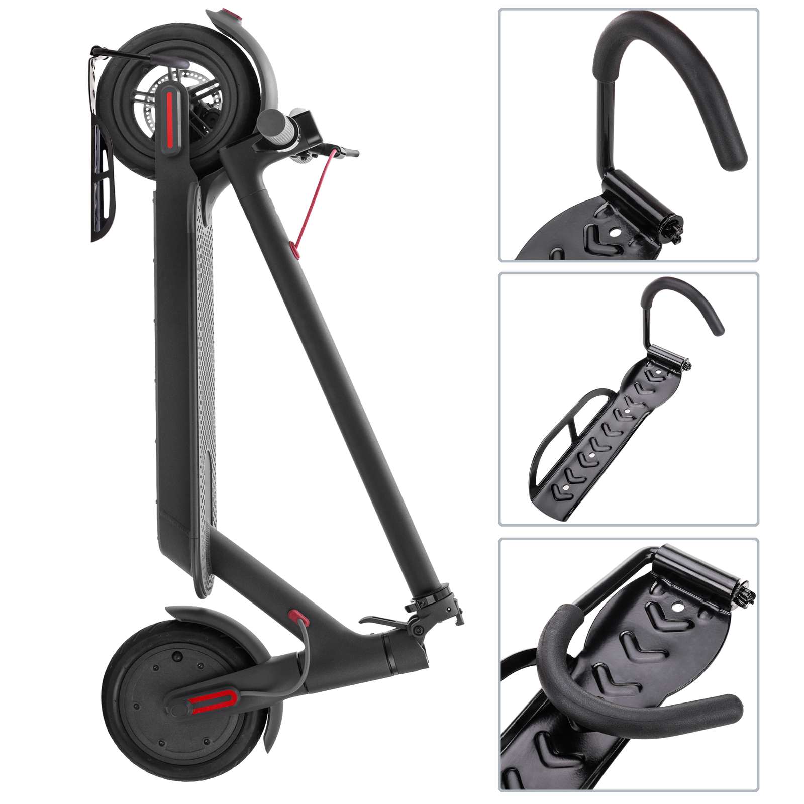 Soporte De Pared Con Gancho Ajustable Para Colgar Bicicleta Por La Rueda_2