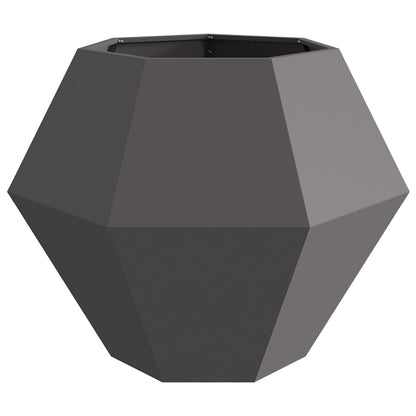 Jardinera 2 Pcs Negro 100 X 100 X 80 Cm Acero_5