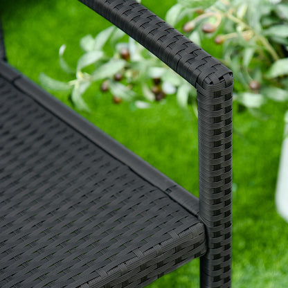 Outsunny Banco Jardín Lounge Silla 2 Plazas Mueble Exterior Terraza 2 Plazas_4
