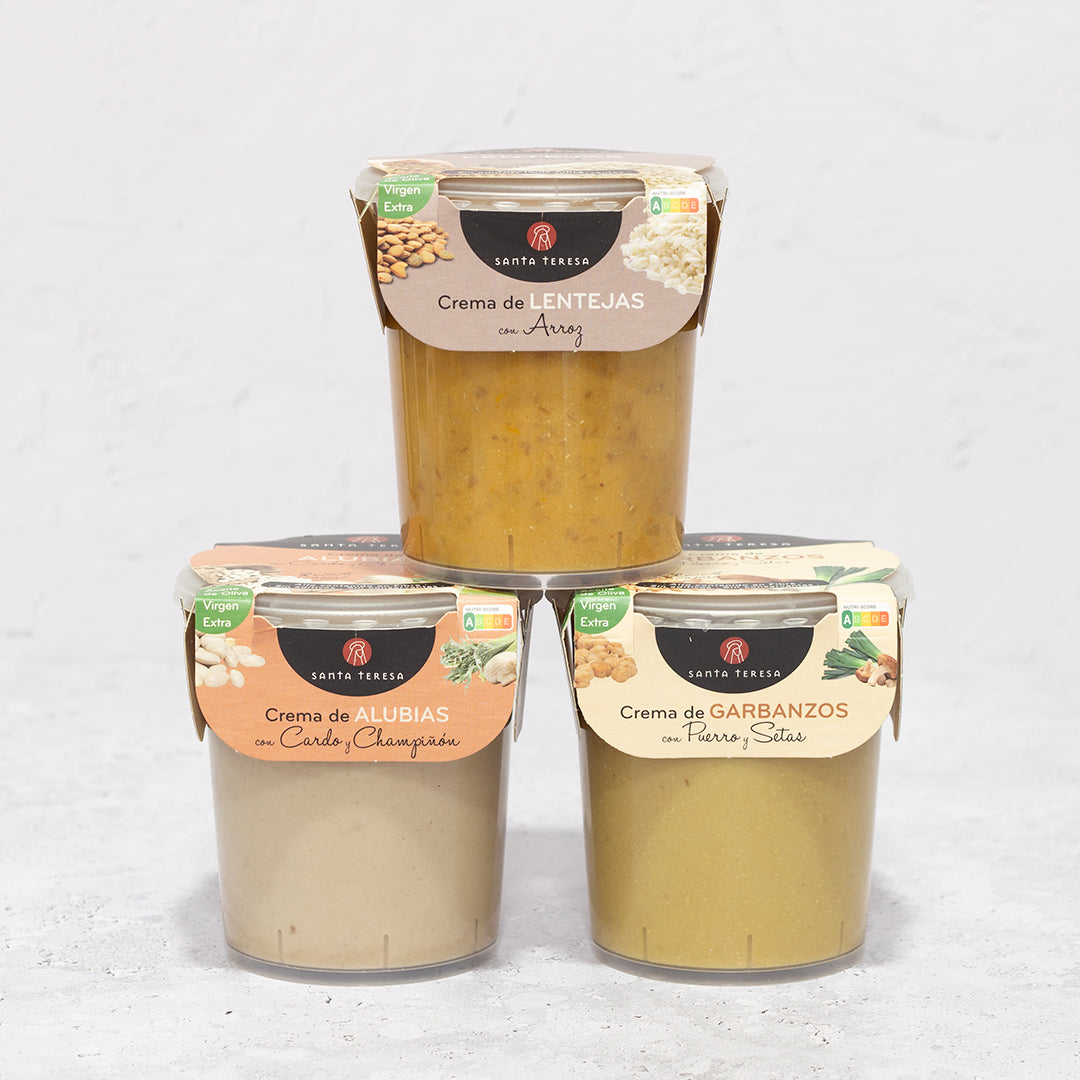 Pack 3 Cremas de Legumbres: Lentejas, Garbanzos, Alubias. 1.200ml._0