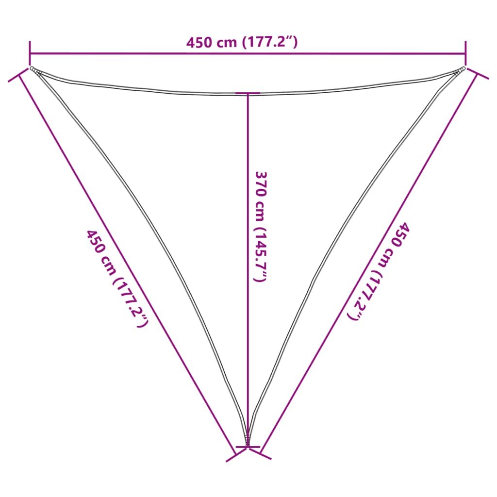 Vidaxl Toldo De Vela Negro Hdpe 160 G/m² 4,5x4,5x4,5 M_2