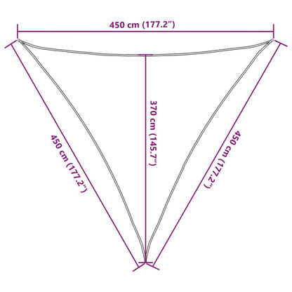 Vidaxl Toldo De Vela Negro Hdpe 160 G/m² 4,5x4,5x4,5 M_2