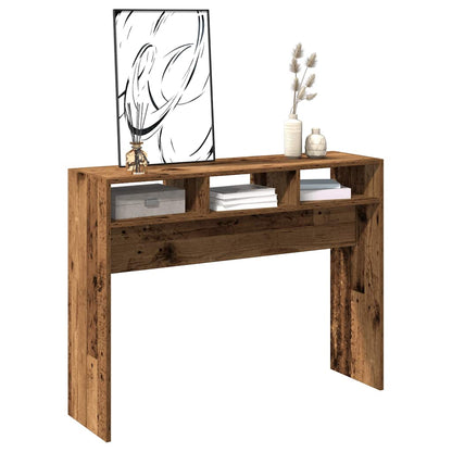 Mesa Consola Madera Contrachapada Envejecida 105x30x80 Cm_1
