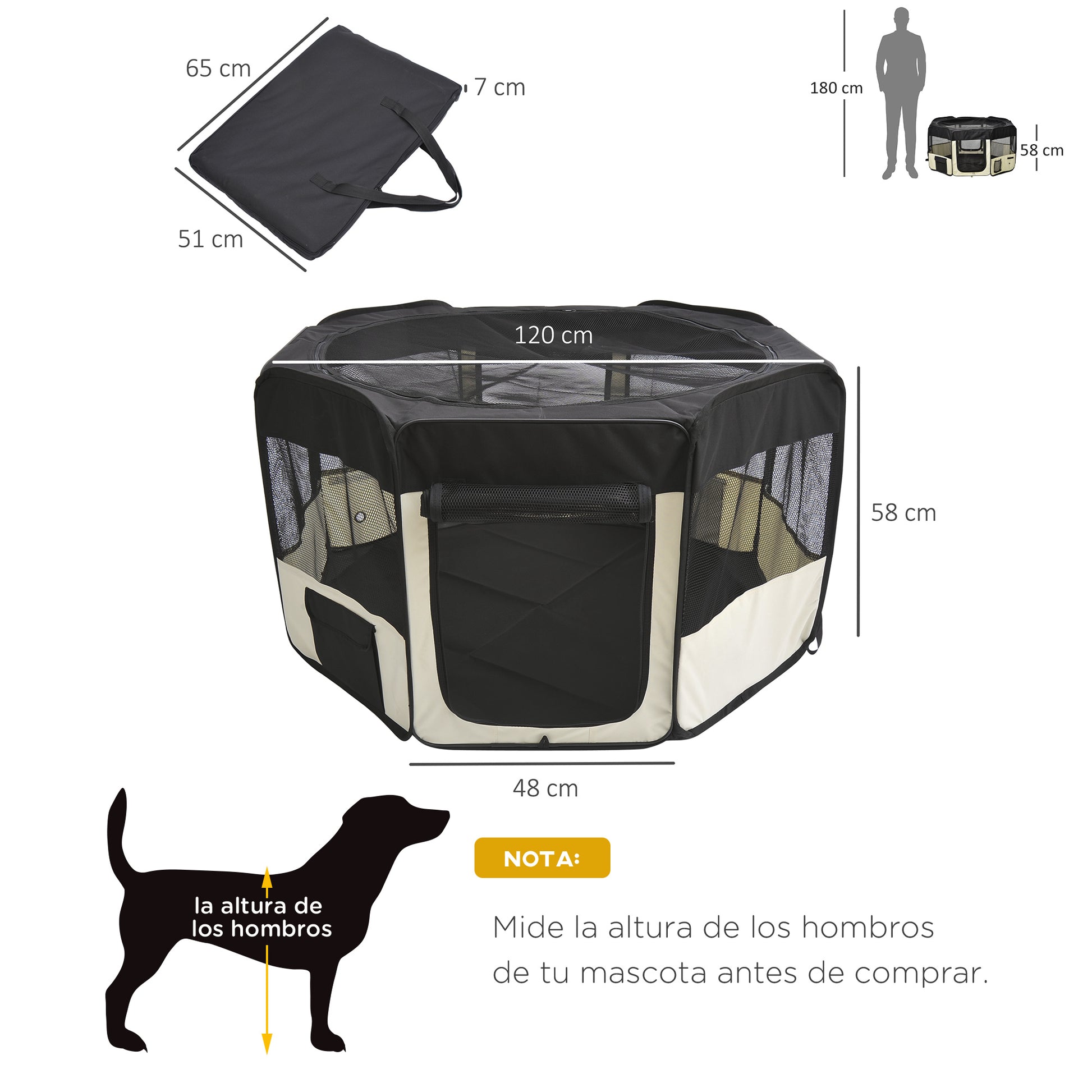 Pawhut Parque Mascotas Plegable Juego De Entrenamiento Corral Perro Cachorro 2_2