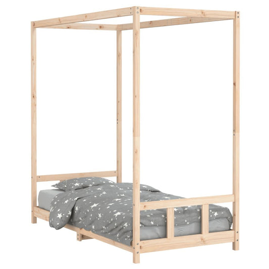 Vidaxl Estructura De Cama Infantil Madera Maciza De Pino 90x190 Cm_0