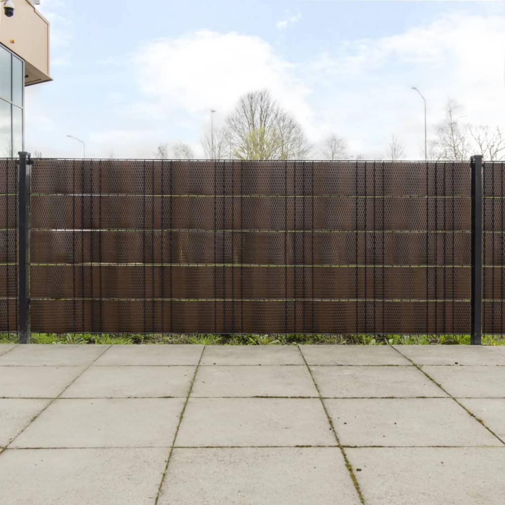 Toldos De Balcón 10 Uds Ratán Sintético Marrón Negro 255x19 Cm / Vetonek_2