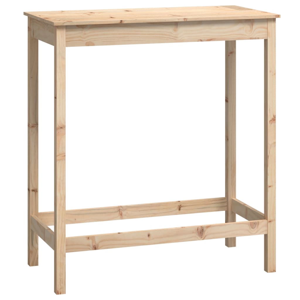 Mesa Alta De Bar Madera Maciza De Pino 100x50x110 Cm_0